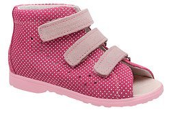Sandałki Profilaktyczne Ortopedyczne Buty DAWID 1041 Różowe KL-200