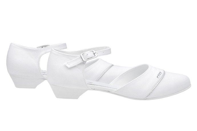 Pantofelki buty komunijne dla dziewczynki KMK 213 Białe