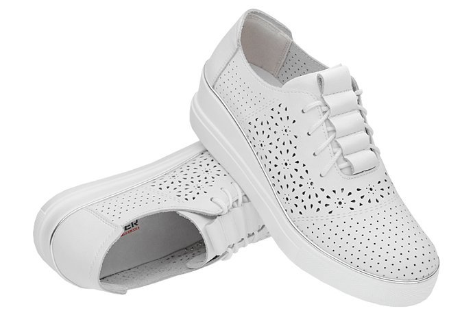Półbuty Sneakersy ARTIKER 48C1532 Białe na koturnie