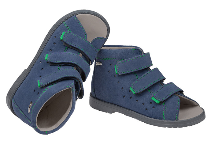 Sandałki Profilaktyczne Ortopedyczne Buty DAWID 1042 Niebieski GJ