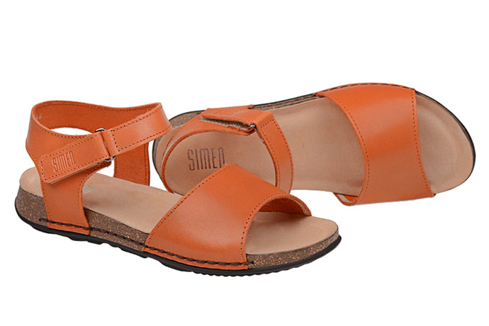 Sandały damskie SIMEN 0016 Pomarańczowe